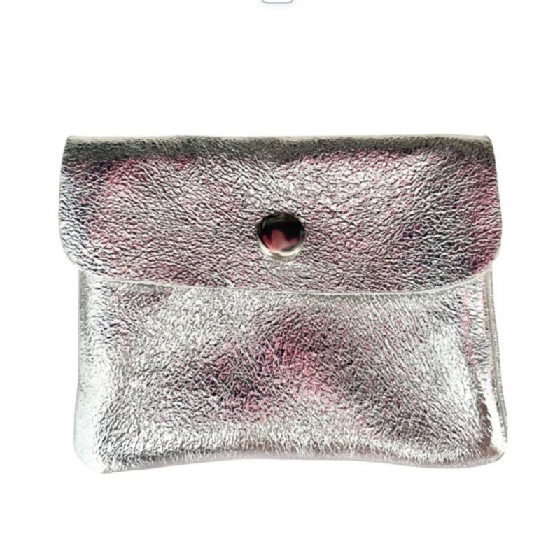 Leather Purse - Silver